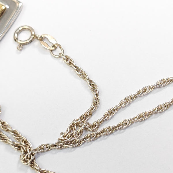 18k Gold Silver Necklace