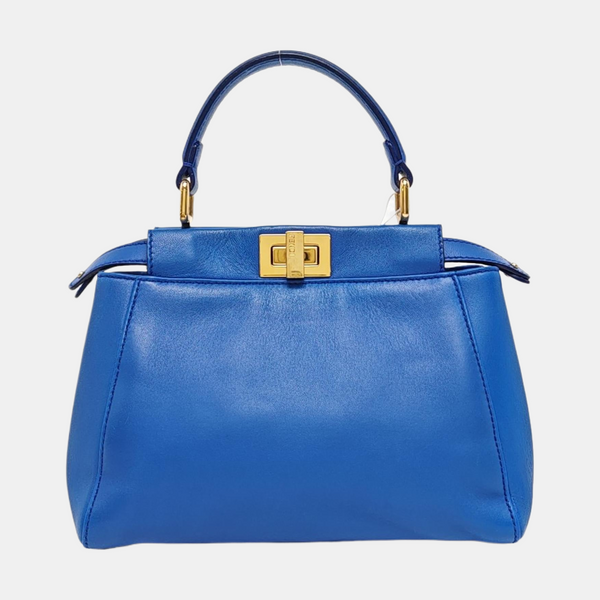 Authenticated pre-owned Peekaboo Mini Calfskin Blue - Tote Bag at Looply