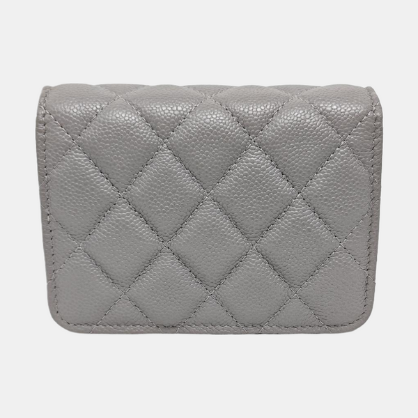 Authenticated pre-owned WOC Quilted Grained Calfskin Grey - Shoulder Bag at Looply