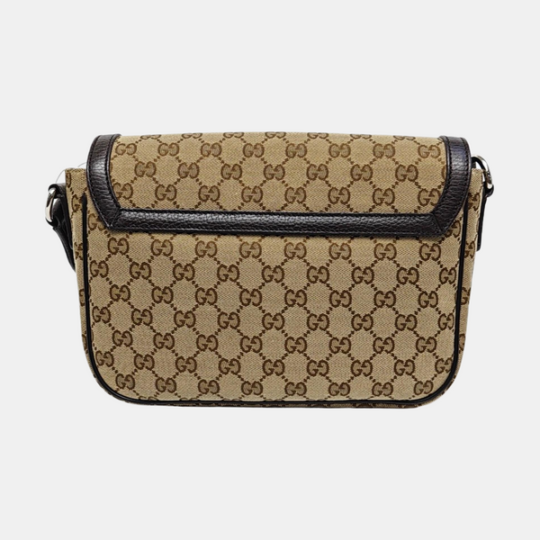 Monogram Canvas Shoulder Bag Brown