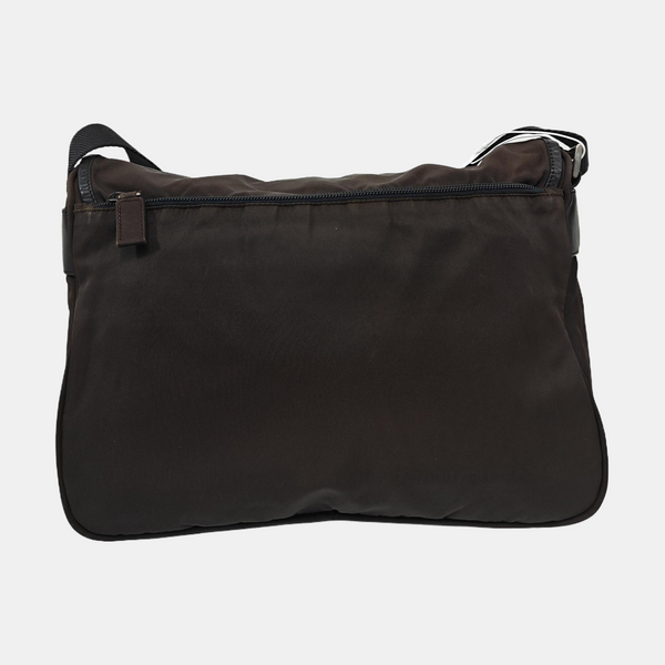 Nylon Shoulder Bag Brown