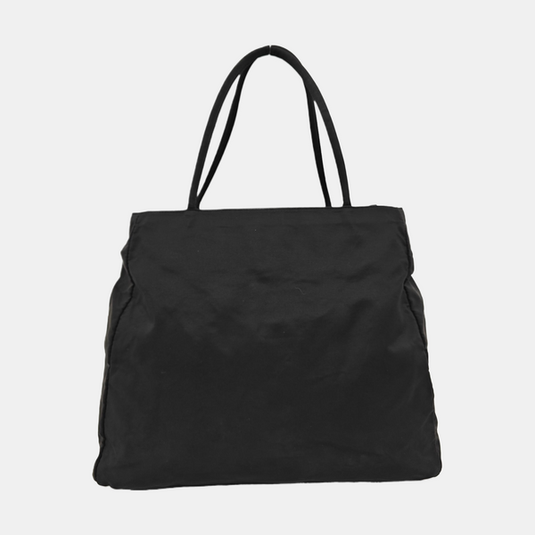 Nylon Top Handle Bag Black