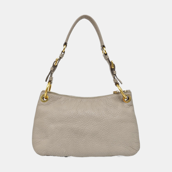 Calfskin Top Handle Bag Gray