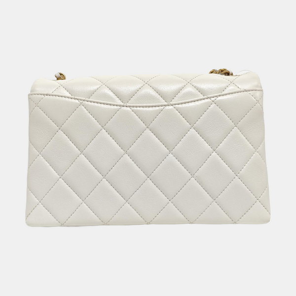 Quilted Lambskin White