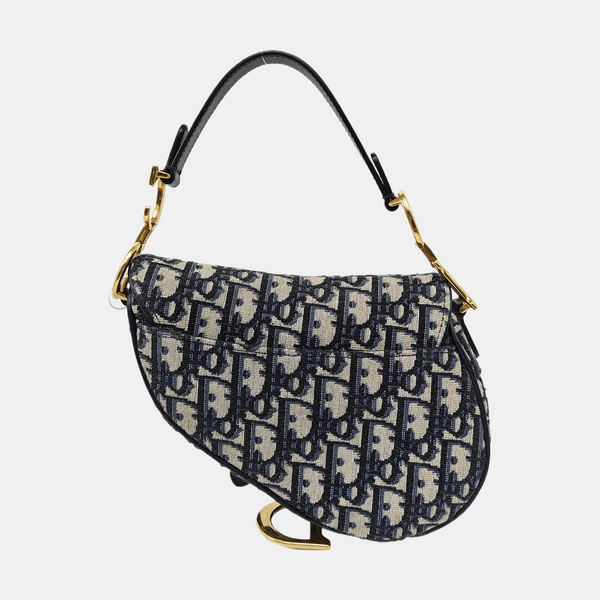 Saddle Mini Oblique Canvas Blue