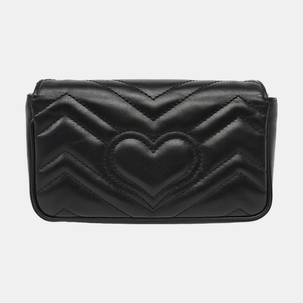 GG Marmont Mini Quilted Calfskin Black