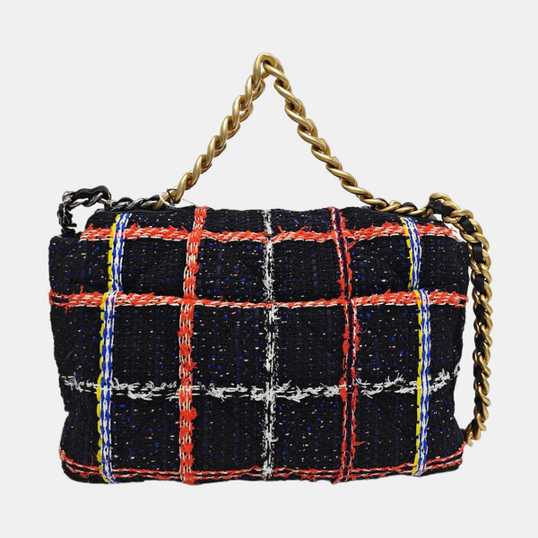 CHANEL 19 Large Quilted Wool Multicolor