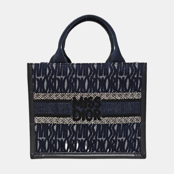 Book Tote Small Canvas Blue