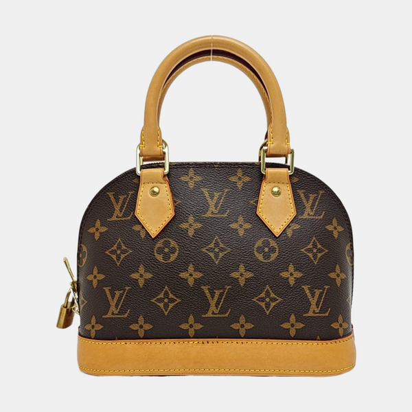ALMA BB Monogram Coated Canvas Brown