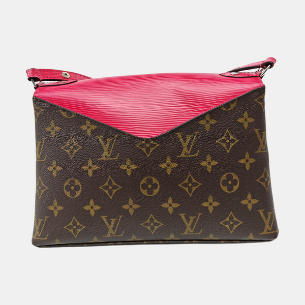 SAINT MICHEL Monogram Coated Canvas Red