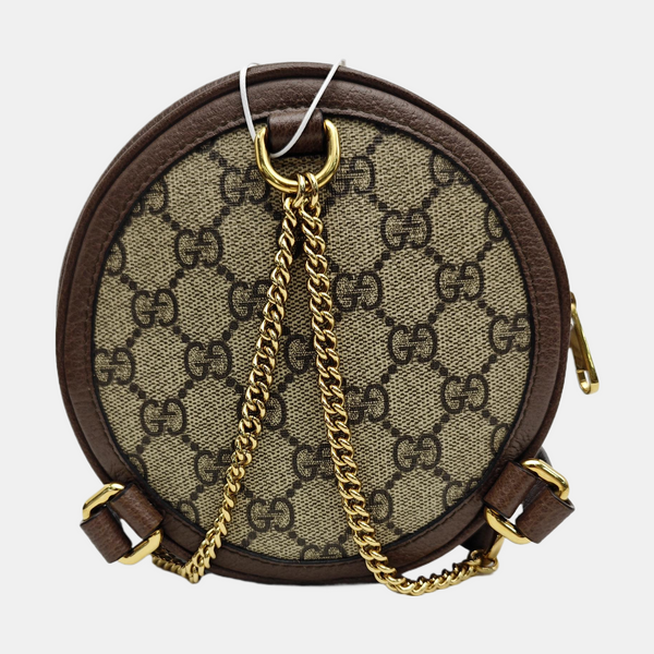 Ophidia Mini Monogram Coated Canvas Beige