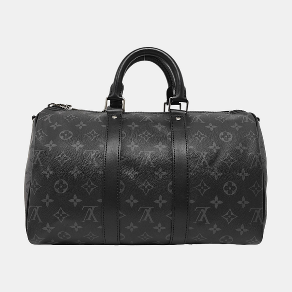 KEEPALL 35 Monogram Coated Canvas Black