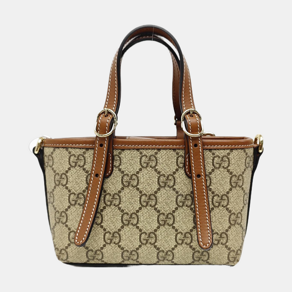 Monogram Coated Canvas Shoulder Bag Beige