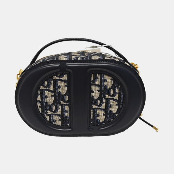Oblique Fabric Shoulder Bag Blue