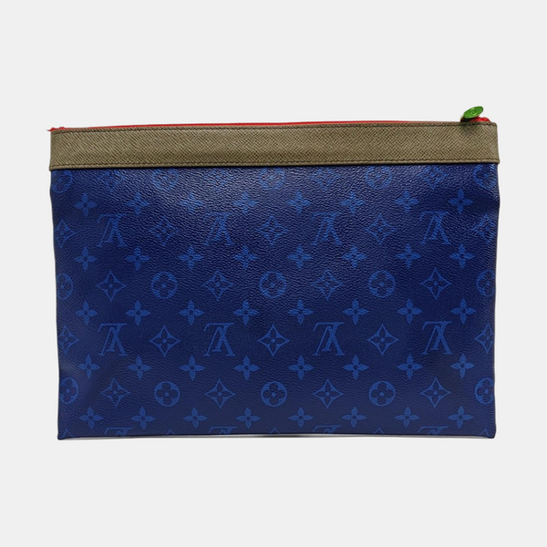 DISCOVERY Monogram Coated Canvas Blue
