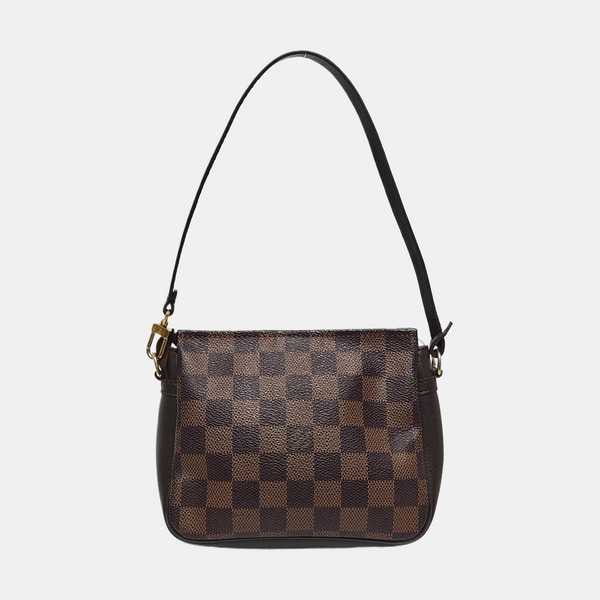 TROUSSE MAKE UP Damier Ebene Coated Canvas Brown
