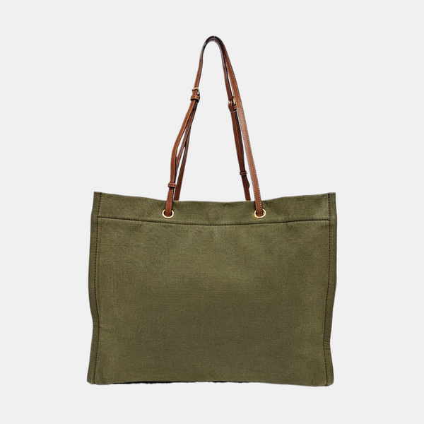 Authenticated pre-owned CABAS CELINE Fabric Green - Tote Bag at Looply