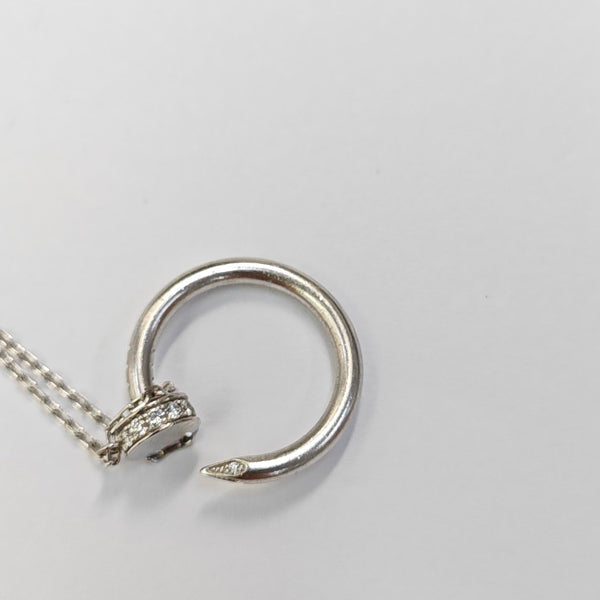JUSTE UN CLOU 18k White Gold Silver Necklace