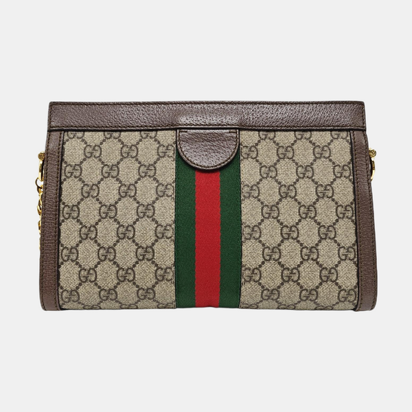 Ophidia Small Monogram Lona Revestida Beige
