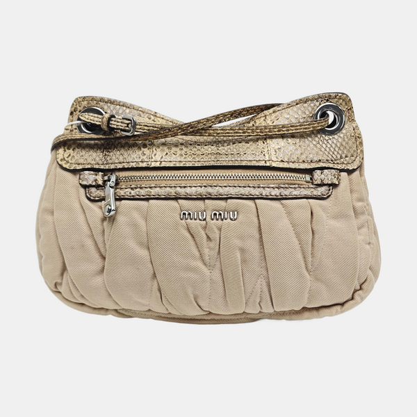 Canvas Shoulder Bag Beige