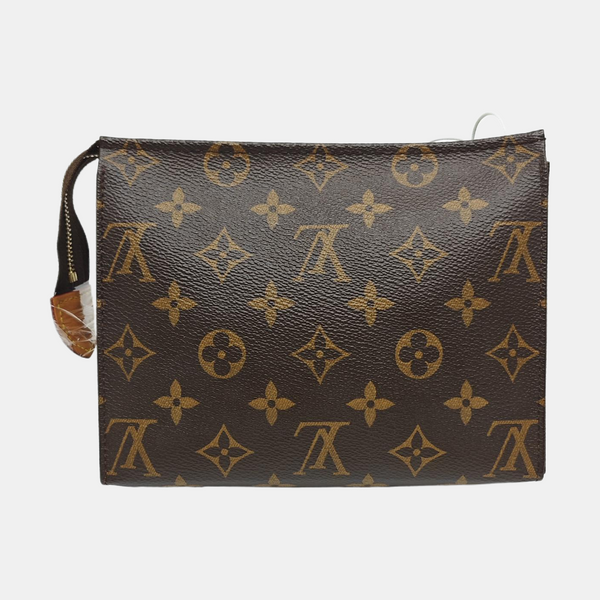 TOILET POCKET 19 Monogram Coated Canvas Brown