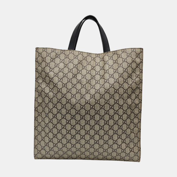 Monogram Coated Canvas Tote Bag Beige