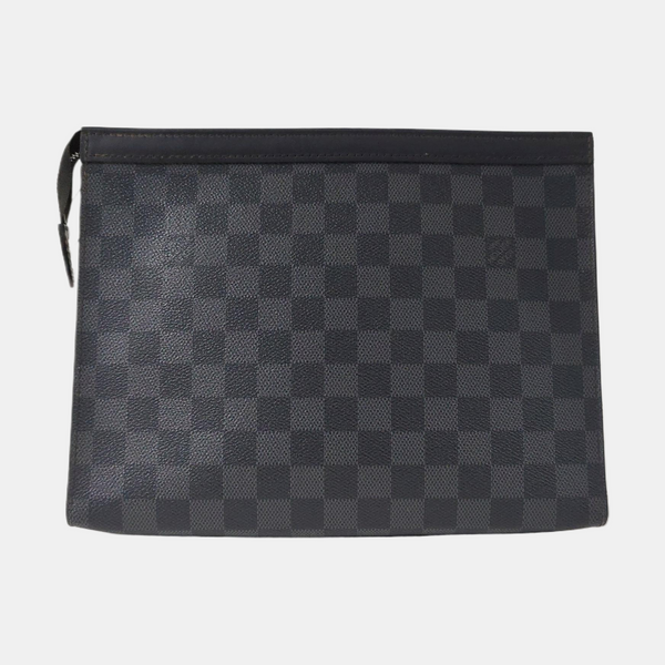 Pochette Voyag MM Damier Graphite Coated Canvas Gray