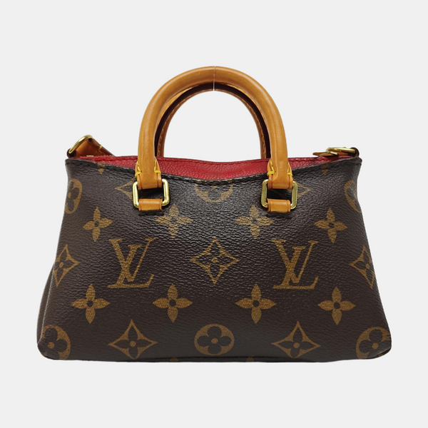 PALLAS Nano Monogram Coated Canvas Brown