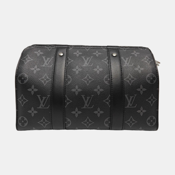 KEEPALL Monogram Coated Canvas Black