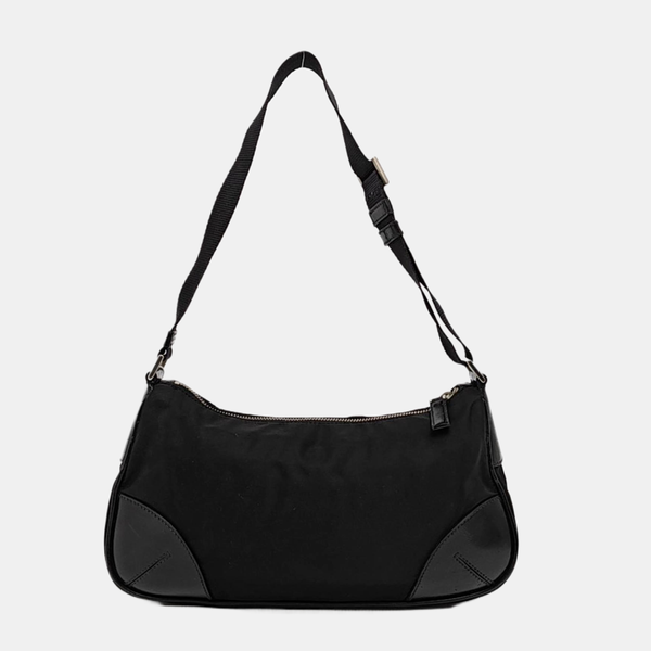 Nylon Shoulder Bag Black