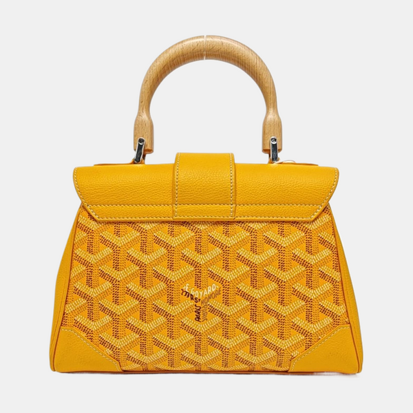Authenticated pre-owned Saïgon Mini Coated Canvas Yellow - Shoulder Bag at Looply