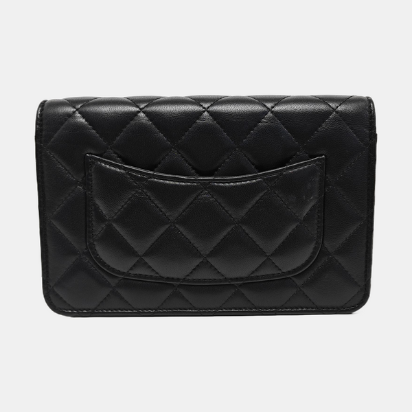 WOC Quilted Lambskin Black