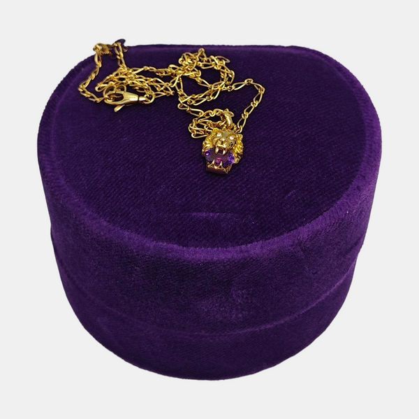 Lion Head 18k Gold Necklace