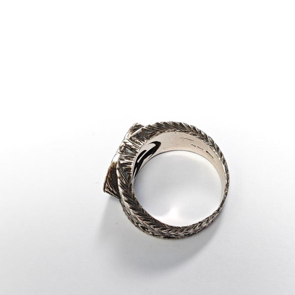 Interlocking G 925 Sterling Silver Ring HK 15