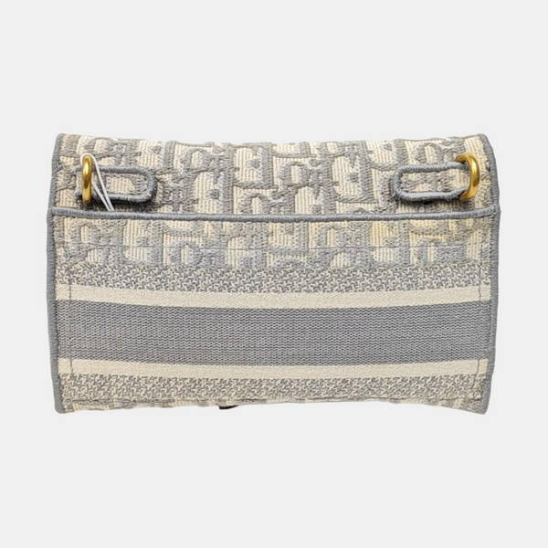 Saddle Mini Oblique Canvas Gray
