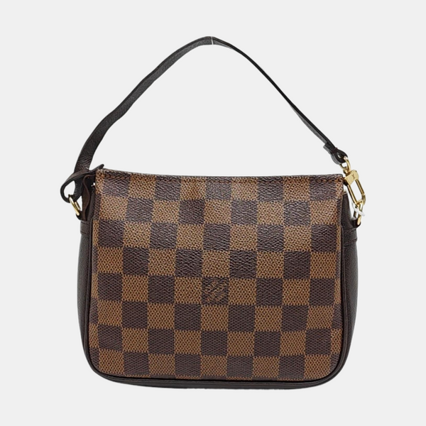 TROUSSE MAKE UP Damier Ebene Coated Canvas Brown