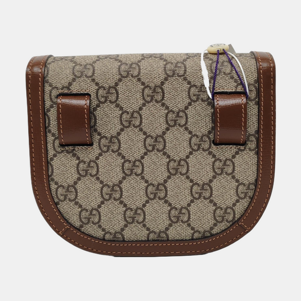 Horsebit 1955 Mini Monogram Coated Canvas Brown