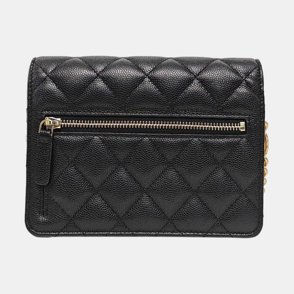 Quilted Grained Calfskin Black