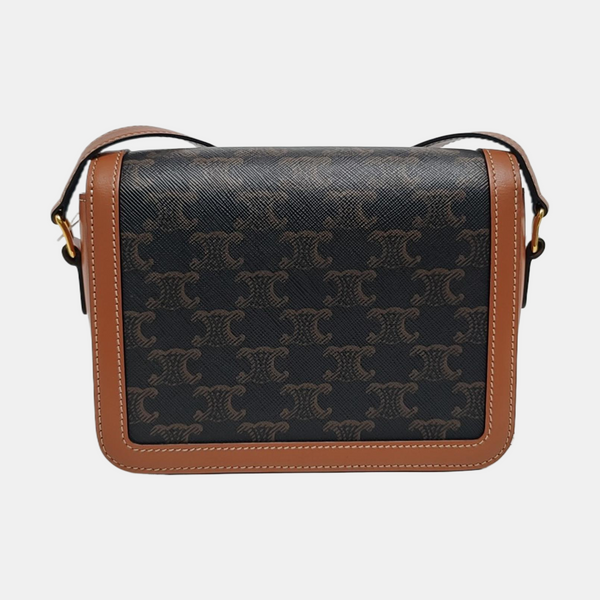 TRIOMPHE Small Coated Canvas Brown