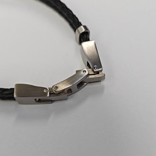 Leather Black Bangle