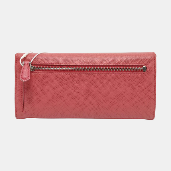 Fold Wallet Saffiano Calfskin Beige Wallet