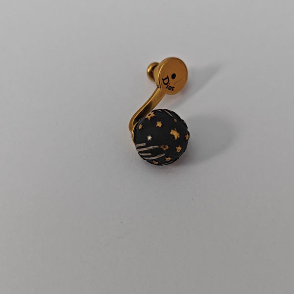 La Petite Tribale Metal Black Stud Earrings