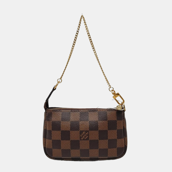 ACCESSOIRES Mini Damier Ebene Coated Canvas Brown