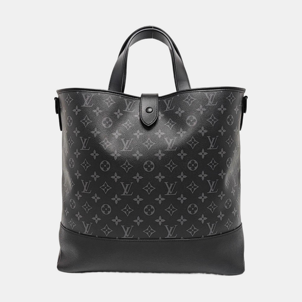 Monogram Coated Canvas Shoulder Bag Black