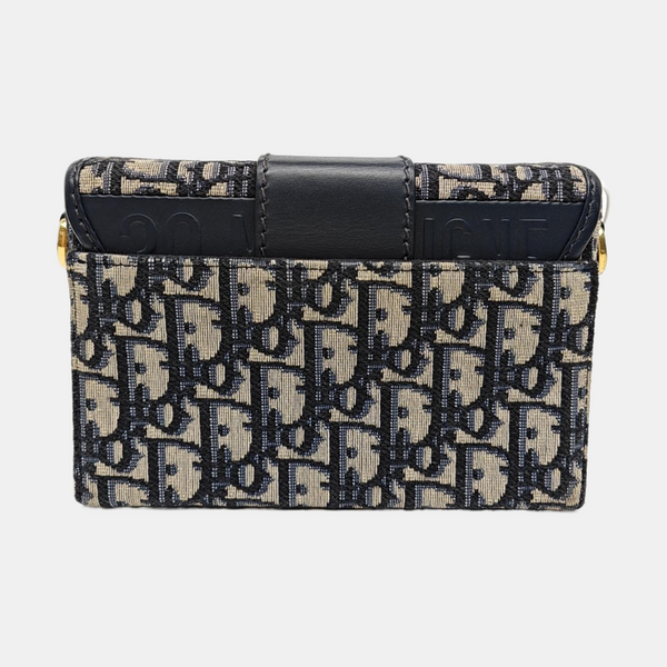 30 Montaigne Mini Oblique Canvas Blue