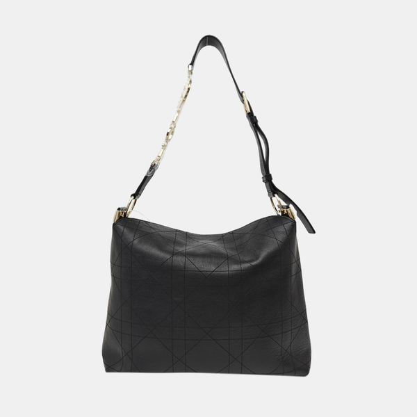 Diorly Medium Cannage Calfskin Black