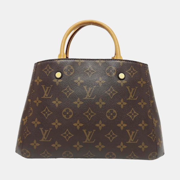 MONTAIGNE BB Monogram Coated Canvas Brown