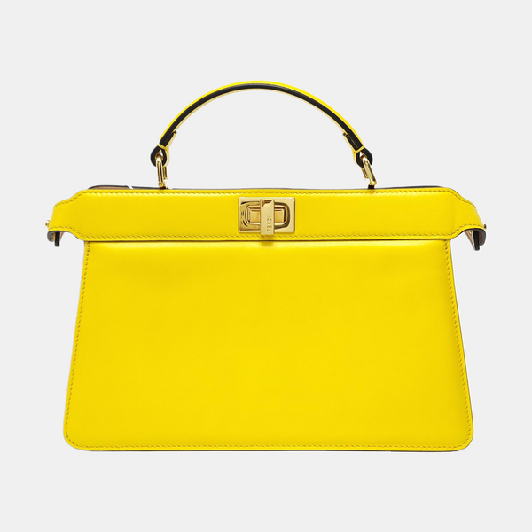 Peekaboo Medium Calfskin Yellow