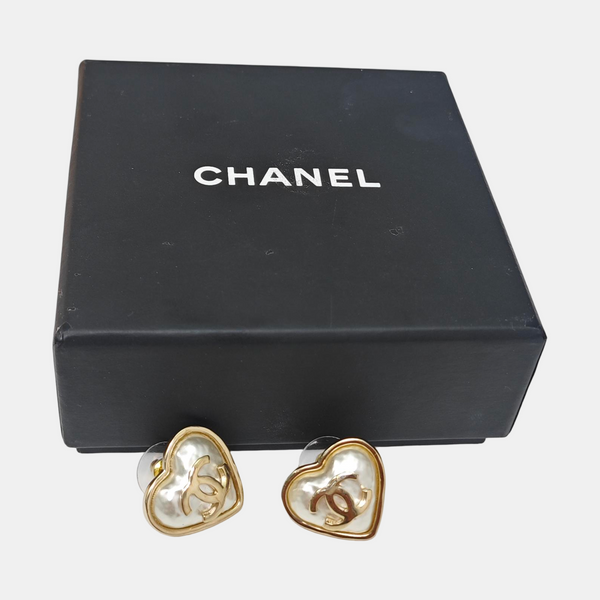 Metal White Stud Earrings