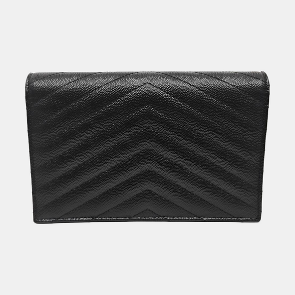 MONOGRAM Chevron Calfskin Black